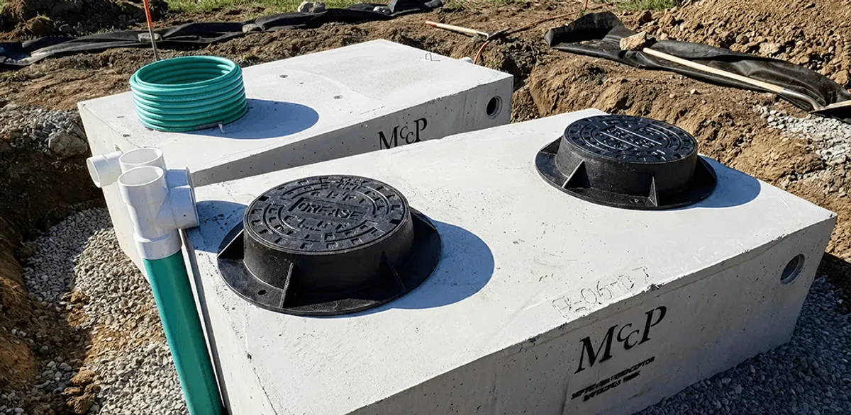 Grease trap installation unit set in place for drainage protection in Riverside, CA