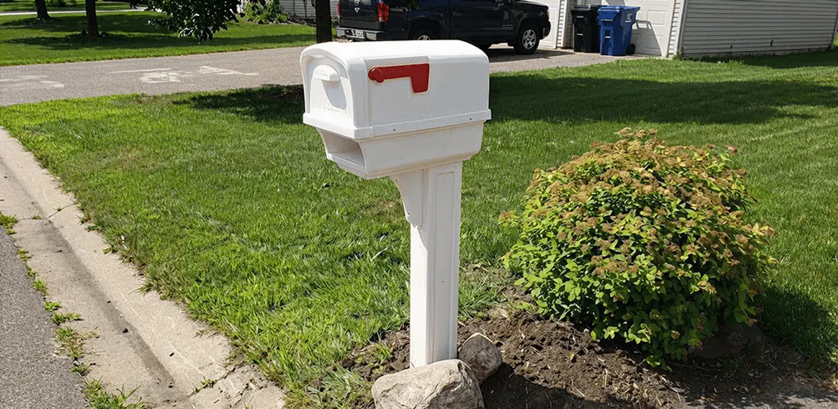Mailbox installation for a residential curbside mailbox in Riverside, CA